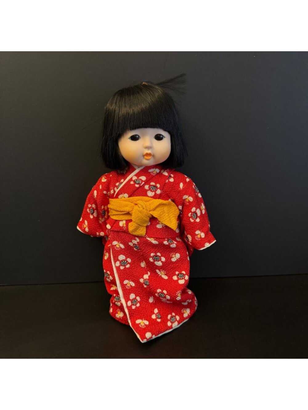 Vintage Sekiguchi Seiko Geisha Doll, Ichimatsu, Kimono, Collectible Toy 1970s.